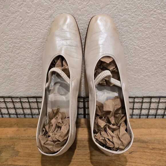Robert Clergerie Metallic Pearl Ballet Flat Heels Sz 7